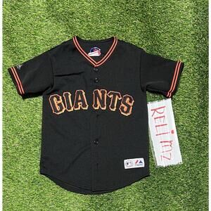 Vtg MLB San Francisco Giants Baseball Jersey Majestic Kids m